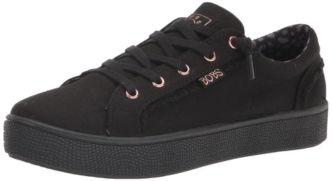 Skechers Women's Bobs 113328 P Sneaker, Black Black, 9.5