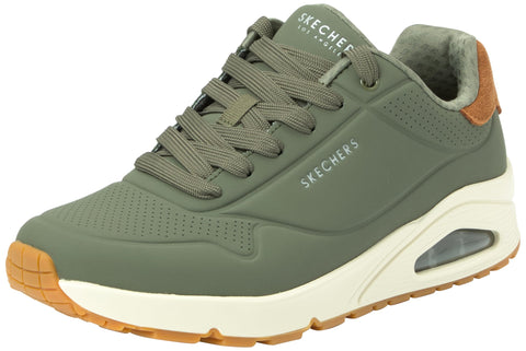 Skechers Men's UNO-Suited ON AIR Sneaker, Olive, 10.5