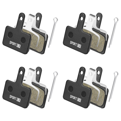 Ainiv Disc Bike Brake Pads, 4 Pairs Resin Bicycle Brake Replacement Pads for Shimano B01S Deore M575 M525 M515 T615 T675 M505 M495 M486 M485 M475 M465 M447 M446 M445 M416 M415 M395 M375 M375 M315 M355