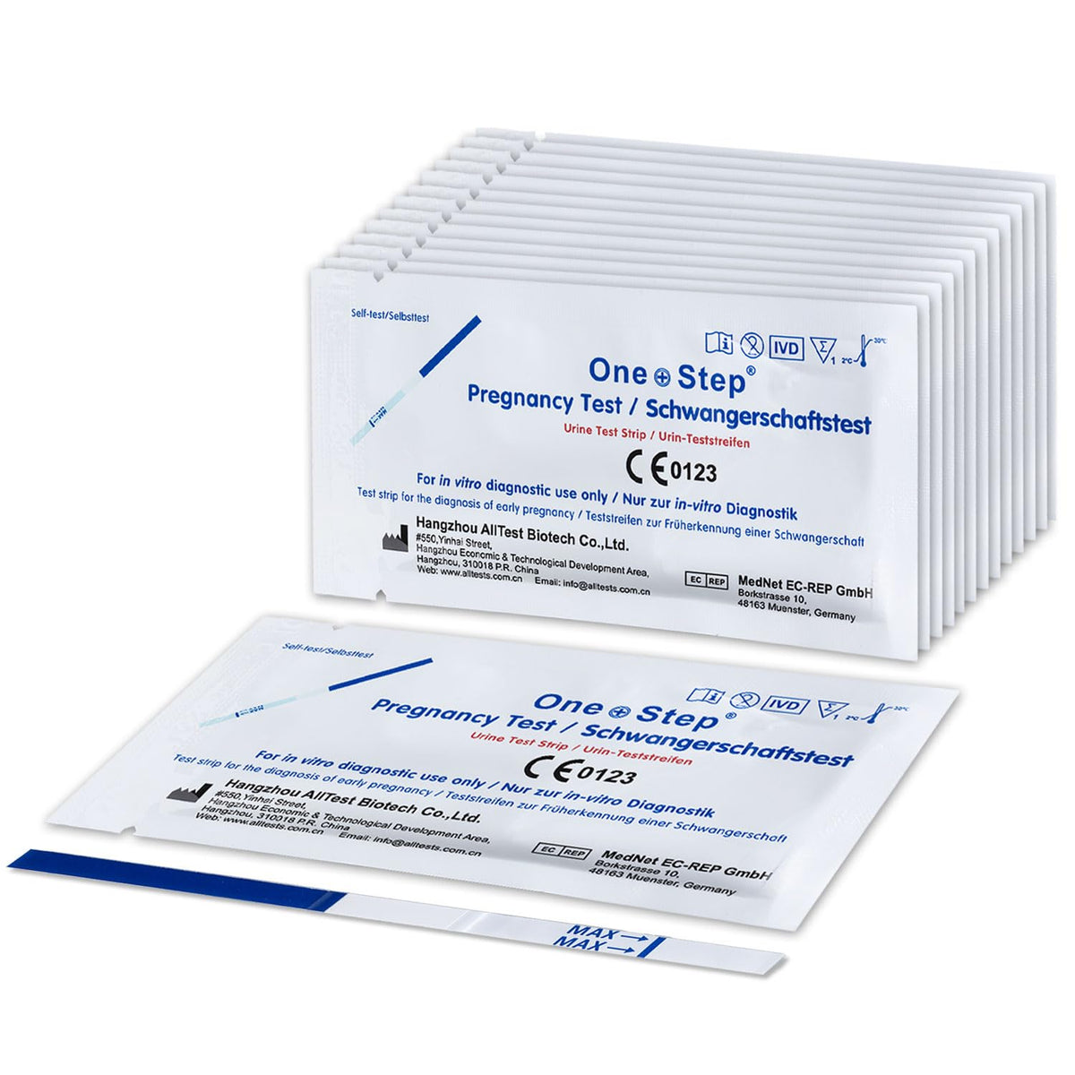15 x Ultra Early - 10mIU Wide Width 3.5mm Pregnancy Test Strips (Tests up to 6 Days Earlier)