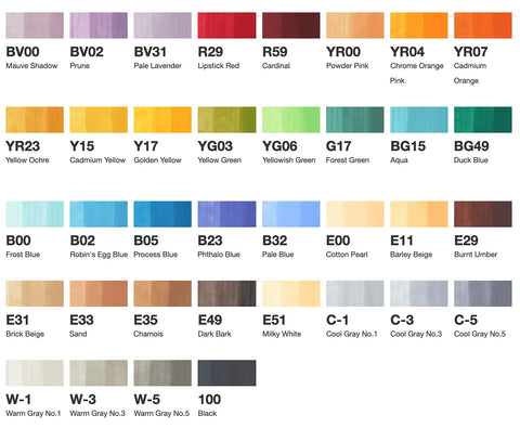 Copic Ciao Set Of 36Pc Manga Starter