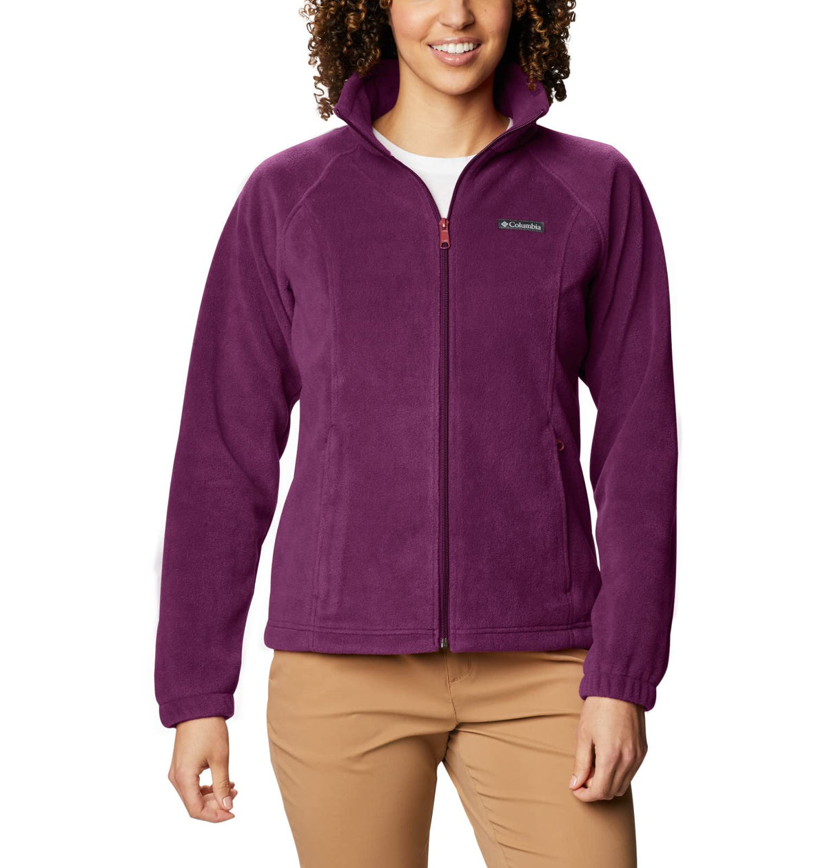 Columbia Women's Benton Springs Full Zip, Marionberry, Small