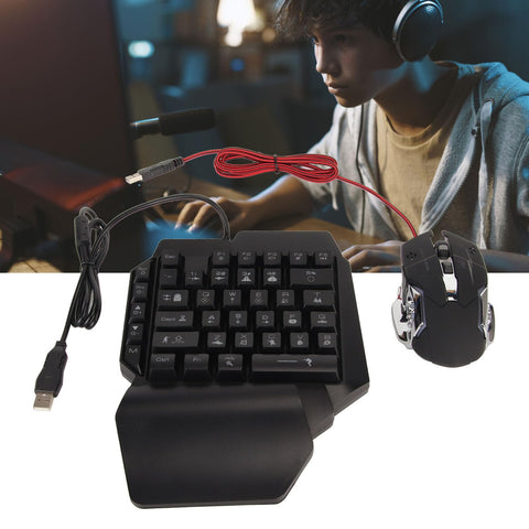 Keypad Mouse Adapter Combo, Wired Connection Keyboard Mouse Converter Set Universal Programmable Plug and Play for Game Console