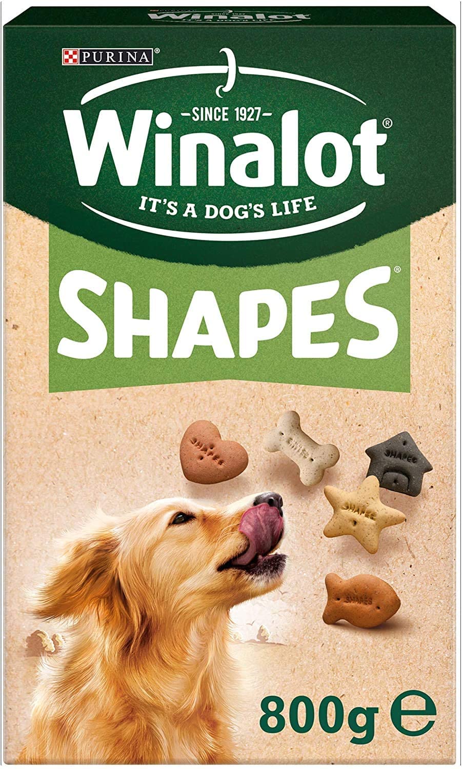 Winalot 2 x Shapes Dog Treat Biscuits, 800 g