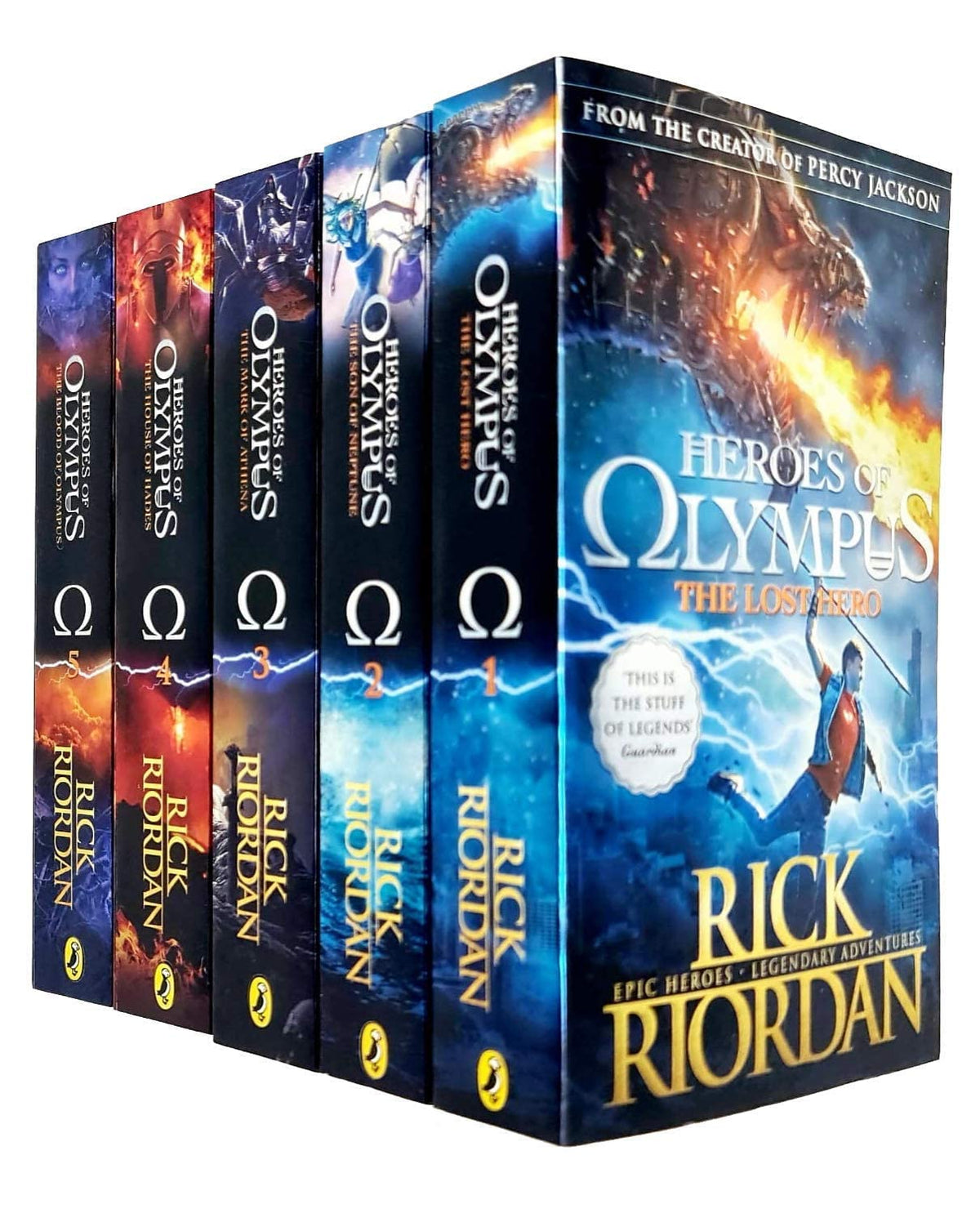Heroes of olympus Complete Collection 5 Books Set by Rick Riordan