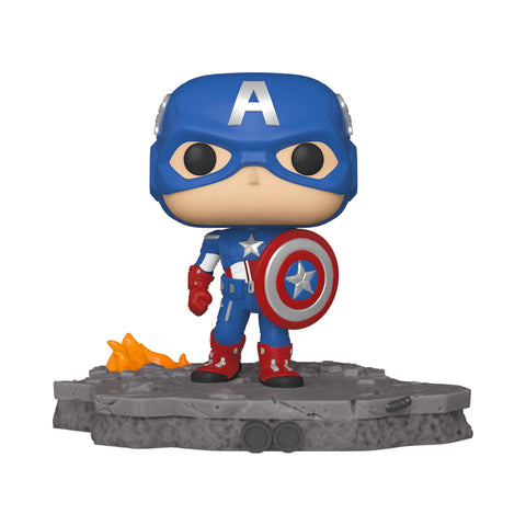 Funko Pop! Deluxe Marvel: Avengers Assemble Series - Captain America, Amazon Exclusive, Figure 6 of 6