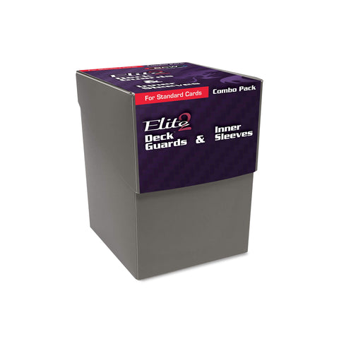 BCW Combo Pack - Inner Sleeves and Elite2 Deck Guards - Cool Gray