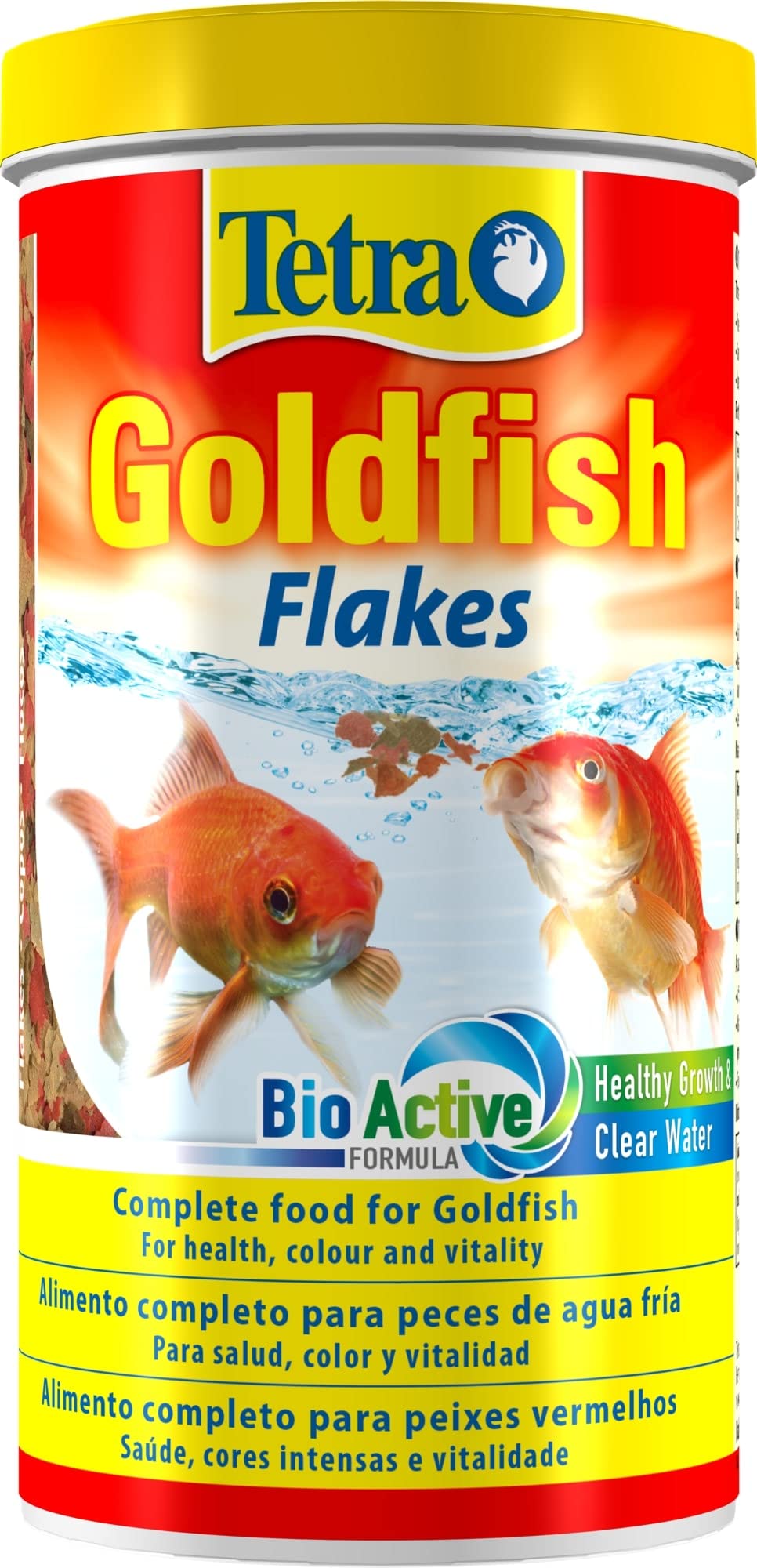 Tetra Goldfish Flakes - flake fish food for all goldfish and other coldwater fish, 1L