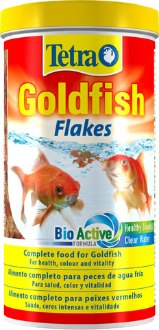 Tetra Goldfish Flakes - flake fish food for all goldfish and other coldwater fish, 1L