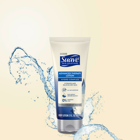 Suave Lotion Variety Pack - Advanced Therapy Hydro Complex & Nourishing Lotion Cocoa Shea, Moisture-Rich Body Lotion for Extremely Dry Skin, 3 Oz Ea (2 Piece Set)