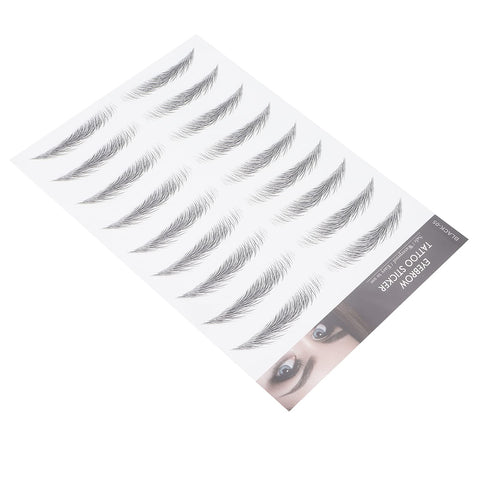 6D Eyebrow Tattoo Sticker Professional Waterproof Eyebrow Transfer Sticker Eyebrow Makeup Tool for Women and Girls (Black)(BLACK-05)