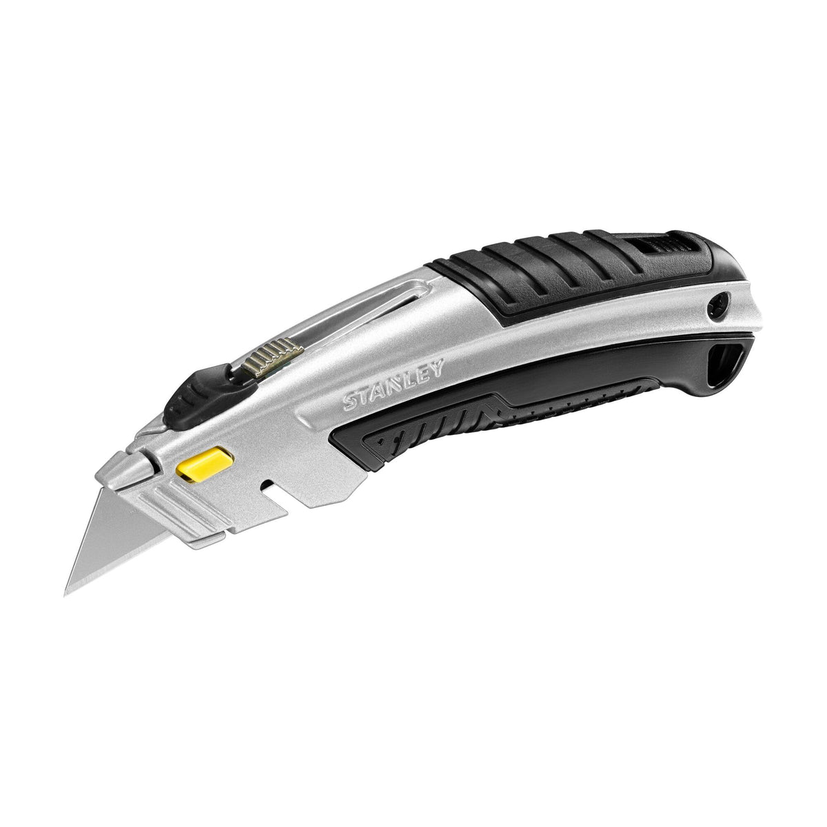 STANLEY Instantchange Retractable Blade Heavy Duty Utility Knife with Interlocking Nose Design and Quick Blade Change 0-10-788, Grey