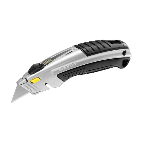 STANLEY Instantchange Retractable Blade Heavy Duty Utility Knife with Interlocking Nose Design and Quick Blade Change 0-10-788, Grey