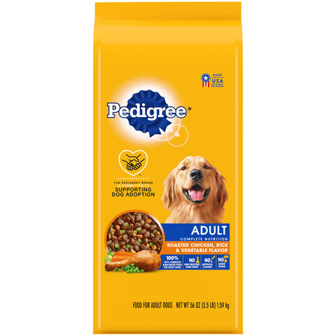 PEDIGREE Complete Nutrition Adult Dry Dog Food Roasted Chicken, Rice & Vegetable Flavor Dog Kibble, 3.5 lb. Bag