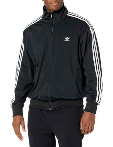adidas Originals Men's Adicolor Classics Firebird Tracktop, Black/White, Large