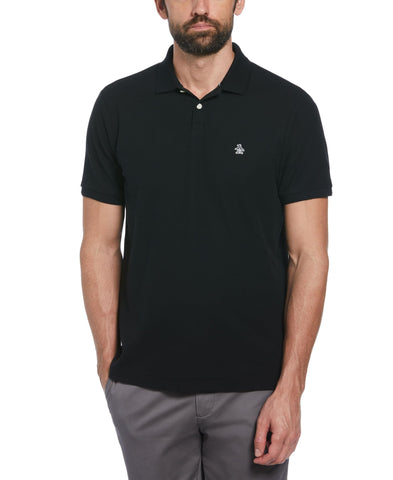 Original Penguin Men's Sticker Pete Daddy Short Sleeve Polo Shirt Made from Organic Cotton- Ribbed