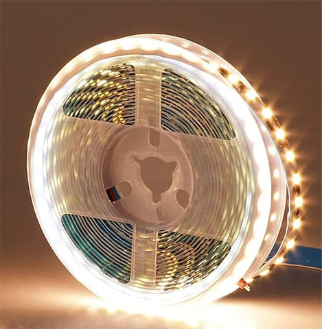 iNextStation 12V Warm White LED Strip Light, 16.4ft/5M 300 LEDs SMD5050 Flexible Cuttable LED Tape Light for Bedroom Indoor Home Kitchen Bar Festival Decoration (Power Adapter Not Included)