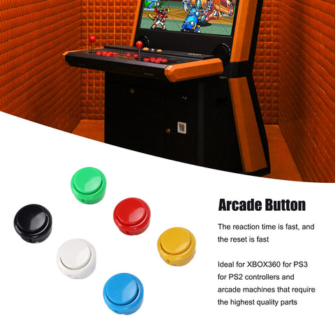 Hilitand 12pcs Arcade Joystick Buttons DIY Kit Arcade Joystick 30mm Replacement Button for Arcade Joystick Game Console