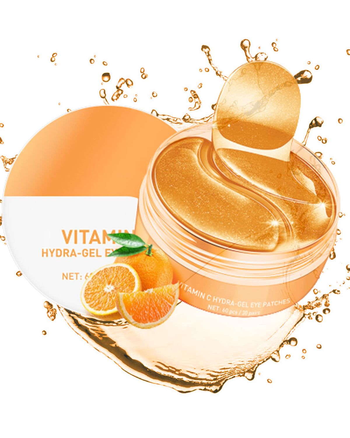 Under eye Gel Patches -Update 60Pcs Vitamin C Crystal Eye Gel Patch, Eye Mask for Puffy Eye, Dark Circle, Eye Bag, Puffiness, Wrinkle, Anti-Aging Eye Pads Treatment Mask, MotherÃƒÂ¢Ã¢â€šÂ¬Ã‹Å“s Day Gift for Women