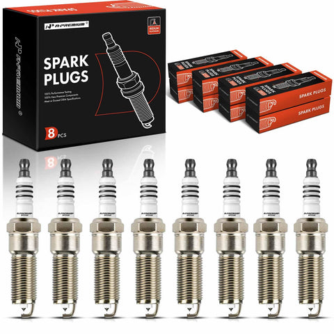 A-Premium Iridium Platinum Spark Plugs Compatible with Jeep Grand Cherokee 2006-2010 & Dodge Charger 2006-2010, Challenger 2008-2010, Magnum 2006-2008 & Chrysler 300 2005-2010, 6.1L, Pack of 8