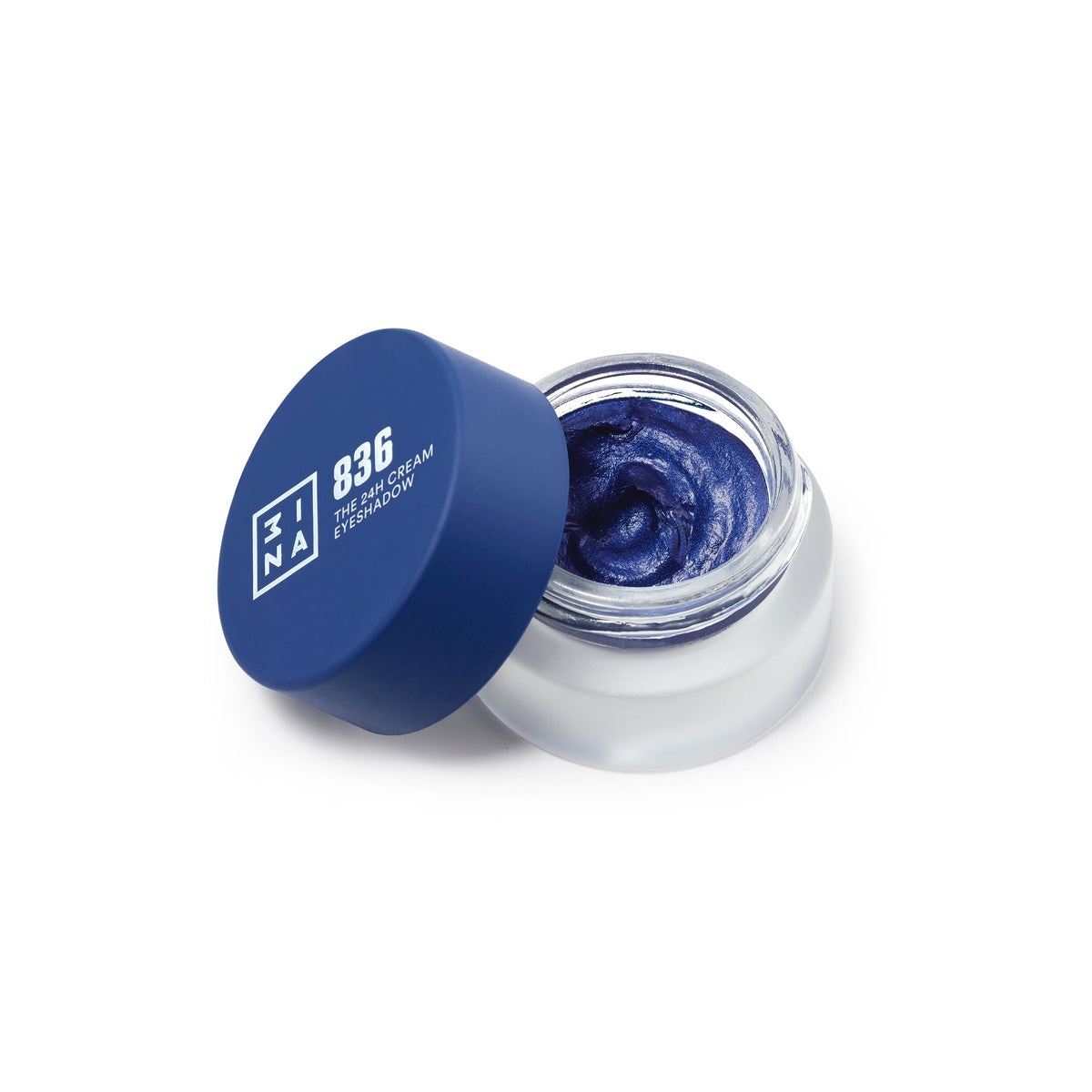 3INA MAKEUP - The 24H Cream Eyeshadow 836 - Blue Eyeshadow 24H Waterproof Fast Drying - Matte Shimmer Glitter Eyeshadow