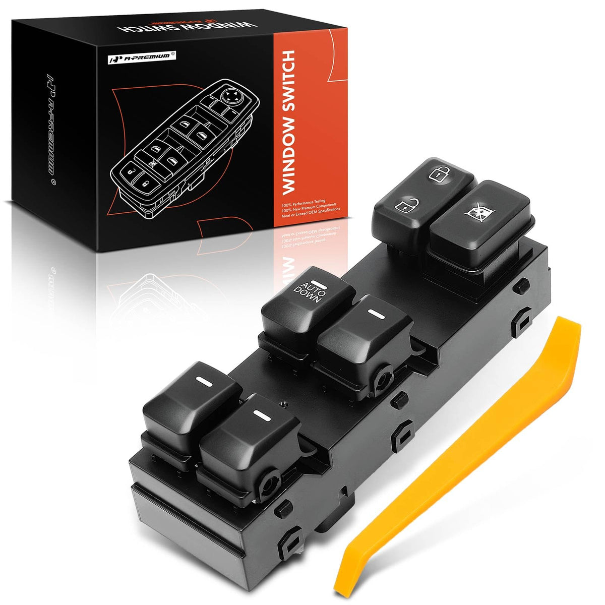 A-Premium - Front Left Driver Side - Master Power Window Switch - Compatible with Kia Sportage 2011-2016 L4 2.0L 2.4L - Replace# 93570-3W000
