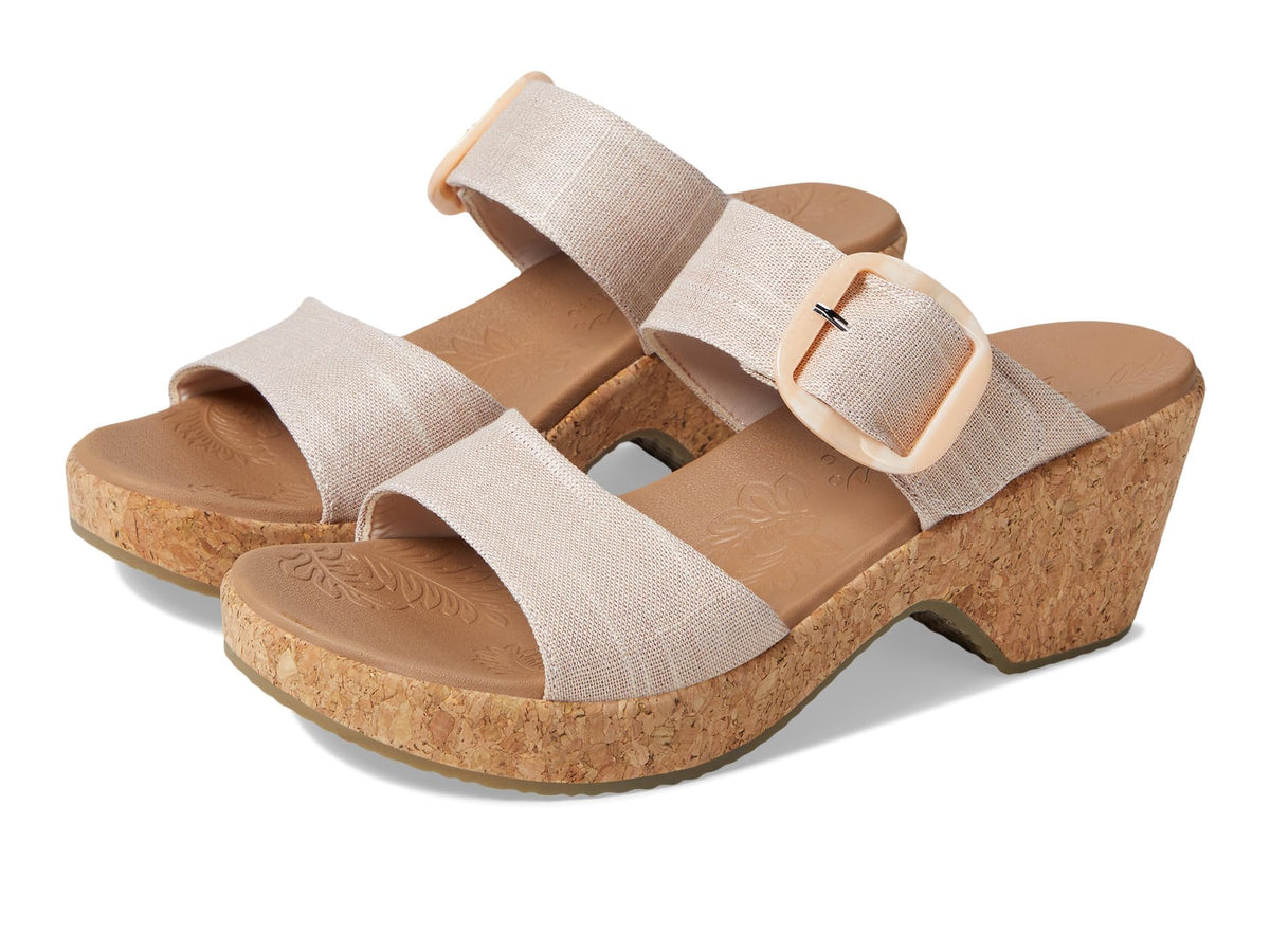 Skechers Women's Brystol Wedge Sandal, LightPink, 8