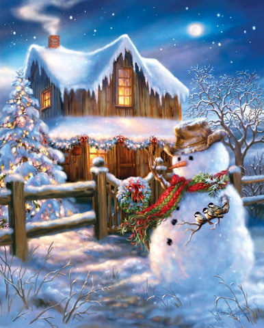 Springbok Puzzles - A Country Christmas - 1000 Piece Jigsaw Puzzle - Large 30 Inches by 24 Inches Puzzle - Made in USA - Unique Cut Interlocking Pieces