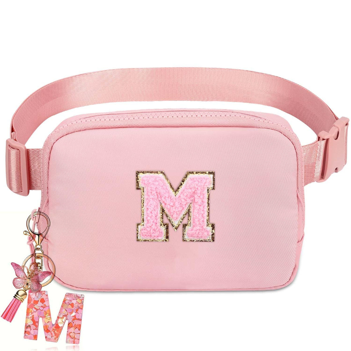 Belt Bag Fanny Pack for Teen Girl Women - Girls Initia Fanny Pack Ages 8-12 Teen Birthday Gifts Small Waist Packs Trendy Kids Fanny Pack Christmas Gifts M