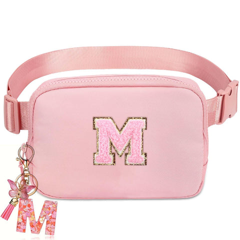 Belt Bag Fanny Pack for Teen Girl Women - Girls Initia Fanny Pack Ages 8-12 Teen Birthday Gifts Small Waist Packs Trendy Kids Fanny Pack Christmas Gifts M