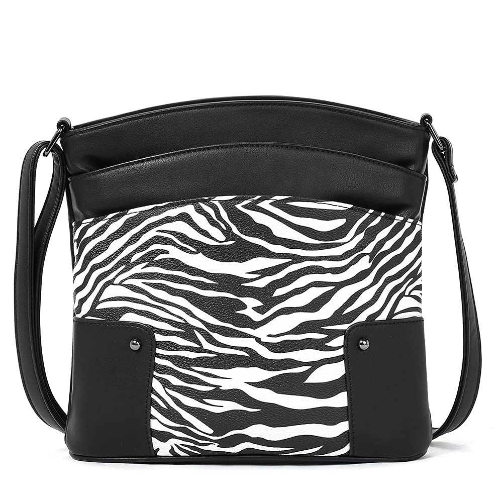 CLUCI Crossbody Bags for Women Small Leather Purse Travel Ladies Designer Triple Pockets Vintage Handbags Shoulder Bags