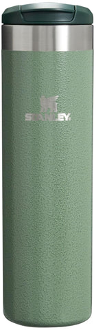 Stanley AeroLight Transit Bottle, Vacuum Insulated Tumbler for Coffee, Tea and Drinks with Ultra-Light Stainless Steel, 20 Oz, Hammertone Green