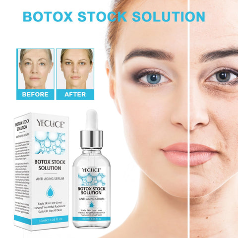 Botox Stock Solution Facial Serum 1 Fl Oz, Botox Face Serum for Women Face Tightening, Liquid Anti Aging Serum with Vitamin C & E, Reduce Fine Lines, Wrinkles, Boost Skin Collagen Essence,Plump Skin