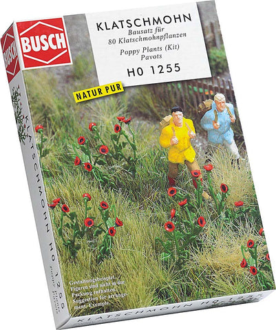 Busch 1255 Poppy Plants HO Scale Scenery Kit