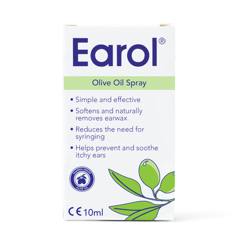 Earol | Olive Oil Ear Wax Removal Spray | Clinically Proven | Reduces Need for Syringing | Metered Dose | 1 Pack of 10ml Oil Spray Bottle