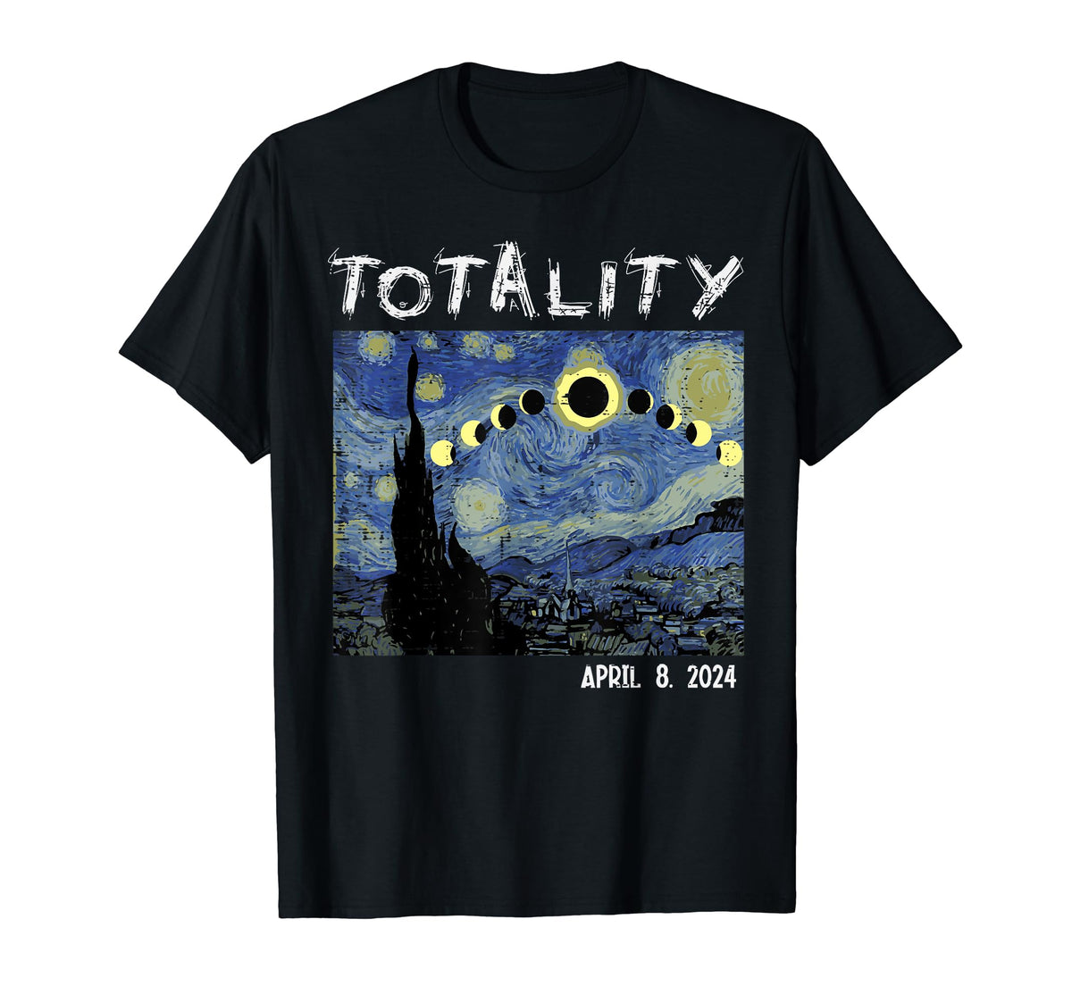 Art Solar Eclipse 2024 Totality April 8 Men Women Kids T-Shirt