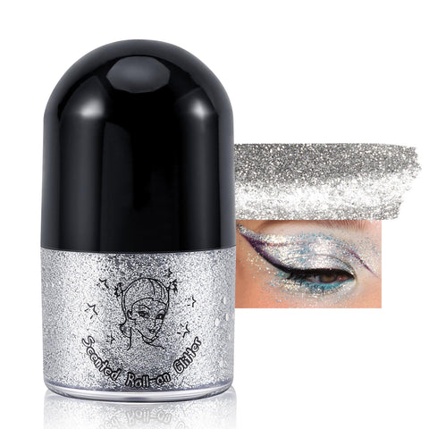 Boobeen Colourful Glitter Eyeshadow, Intense Pigmented Glitter Cream for Face&Body, Quick-Drying Sparkling Eye Cosmetic for Festival and Party