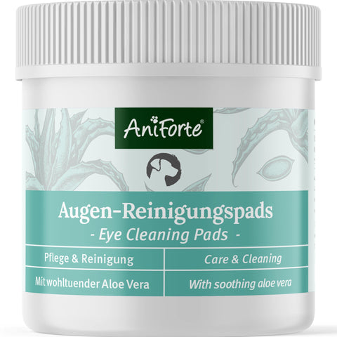 AniForte Dog Eye Cleaning Pads Pack of 100 - Gentle Cleaning Wipes for Your Dog's Eye Care, Mild Eye Cleaning Without Irritation, Removes Tear Stone & Dirt, Tear Stain Remover for Dogs