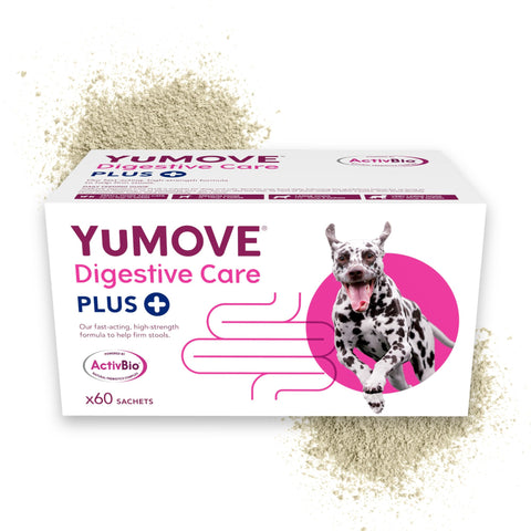 YuMOVE Digestive Care PLUS | Previously YuDIGEST PLUS | Veterinary Strength Fast-acting Probiotic Digestive Support for Dogs, All Ages and Breeds | 60 Sachets | Packaging may vary