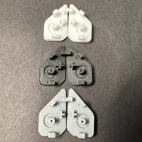 For Rog Ally Handheld Game Consoles Flat Back Buttons Replacement Parts 3D Printing Comfortable Feel Easier To Grasp 3 Colors (white)