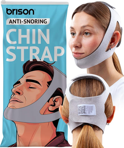 BRISON Anti Snoring Chin Strap - Adjustable Snore Stopping Device Face Mask Bandage Keeping Mouth Closed - Mouth Nasal Breathing Women Men