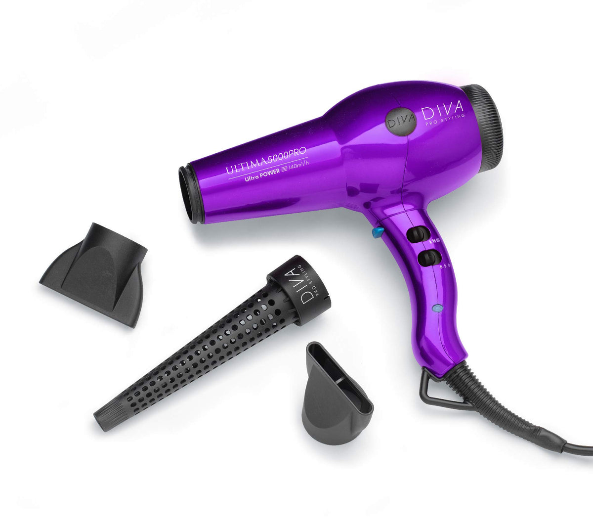 Diva Professional Styling Ultima 5000 Pro Hairdryer - Purple, PRO104