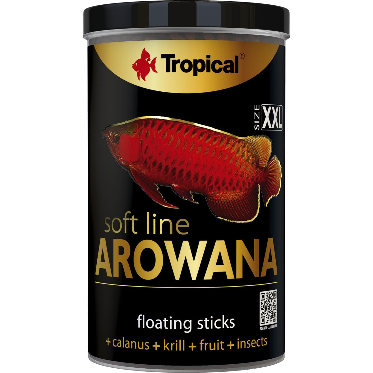SOFT LINE AROWANA SIZE XXL 1000ml / 320g - - soft floating sticks for adult arowanas protein & color enhancement