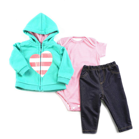 Reborn Baby Girl Dolls Clothes 24 Inches Green Outfit Accessories 3 Pieces Set for 22-24 inch Newborn Baby Girl Doll