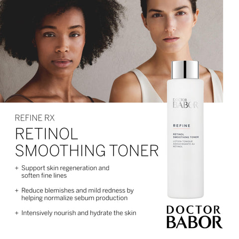 Doctor BABOR Refine Retinol Smoothing Toner, Retinol Toner for Face, Hydrating and Reduces Winkles, Redness and Blemishes, Silicone-Free, Paraben-Free
