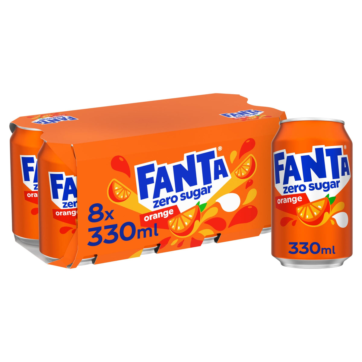Fanta Orange Zero 8 x 330 ml