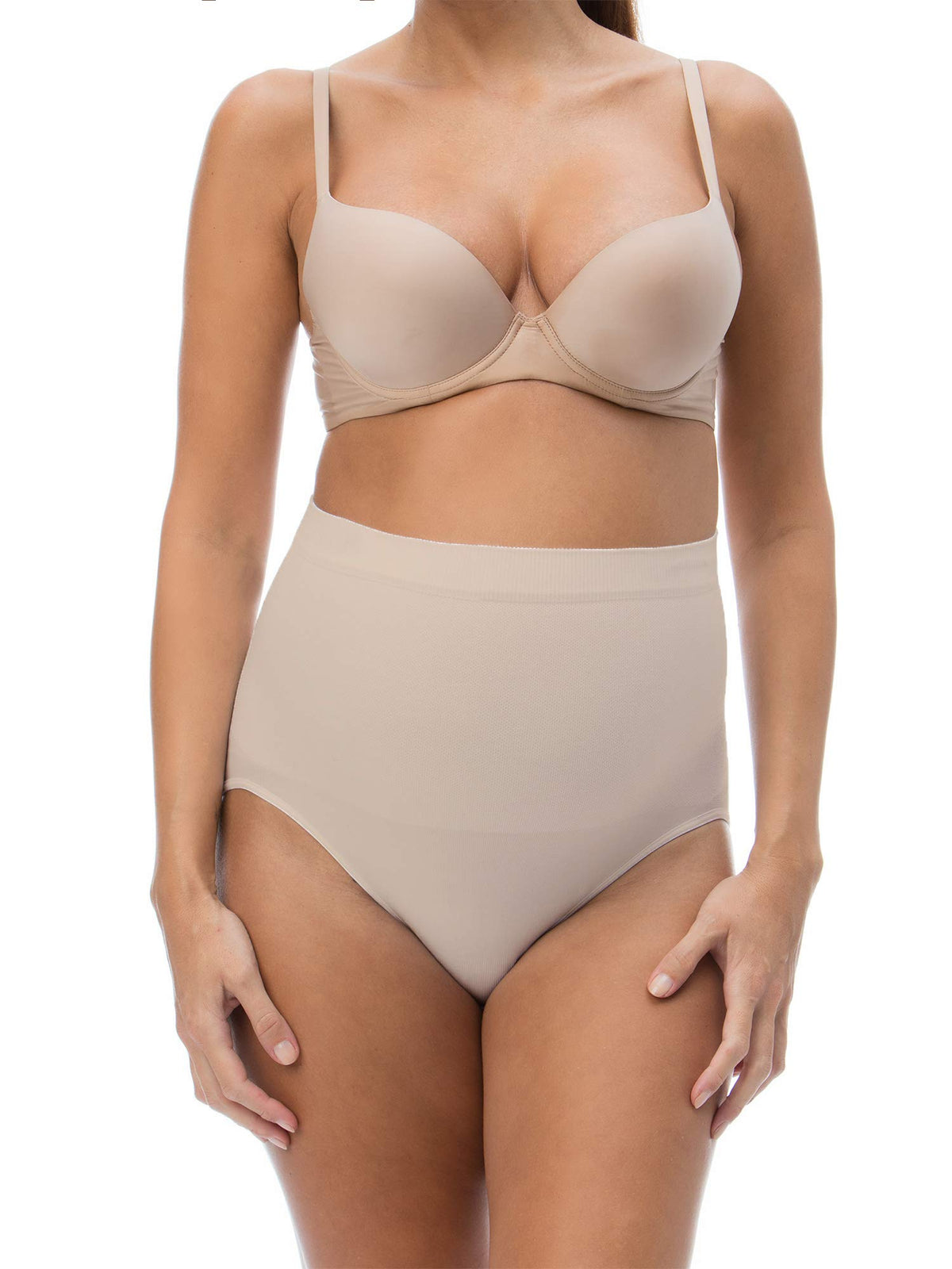 RelaxMaternity 5200 (Nude, L) Cotton high-Waist Postpartum Control Knickers