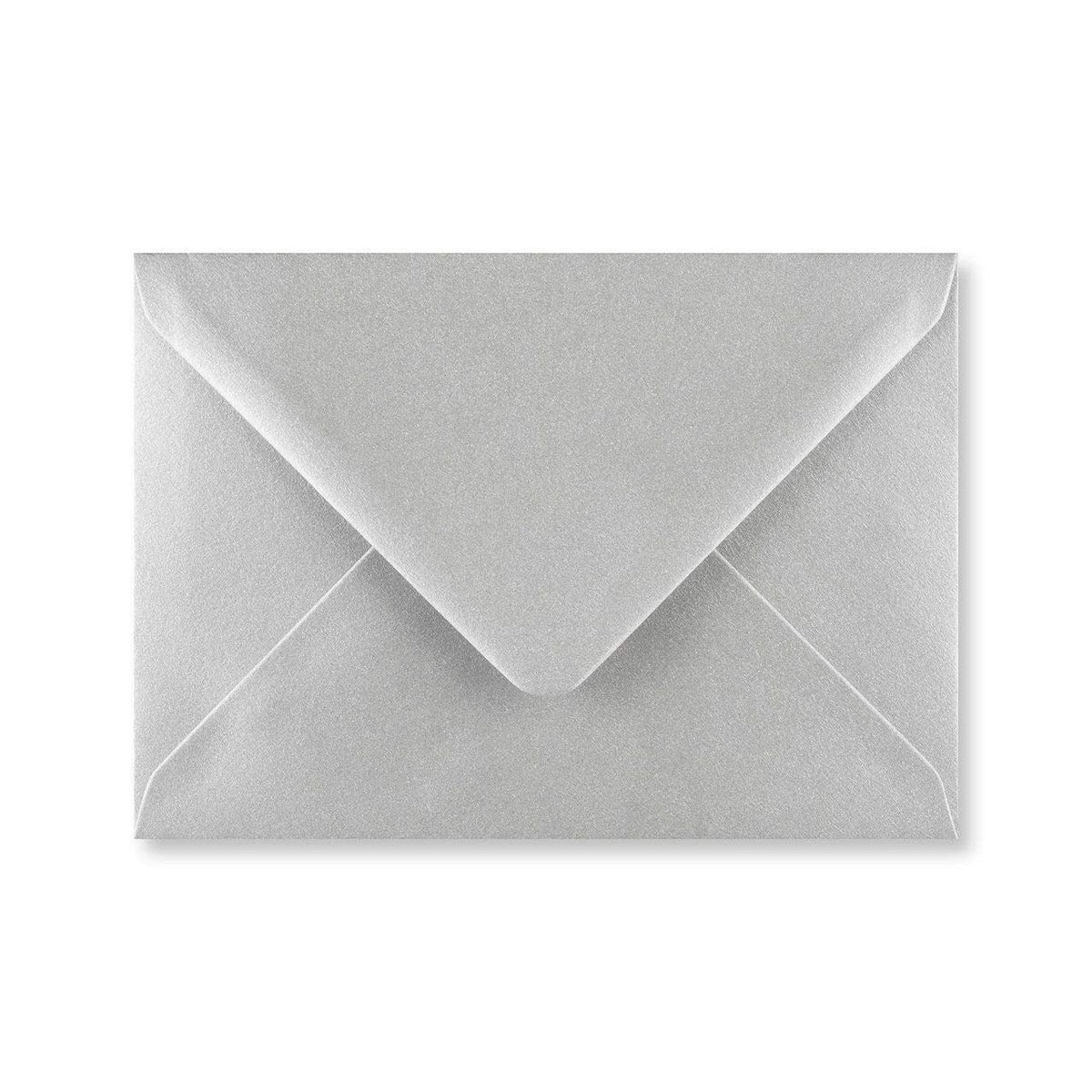 C6 Coloured envelopes for A6 Greeting Cards Wedding Invitation Crafts 114x162mm - Pack of 30 envelopes (Metallic Silver)