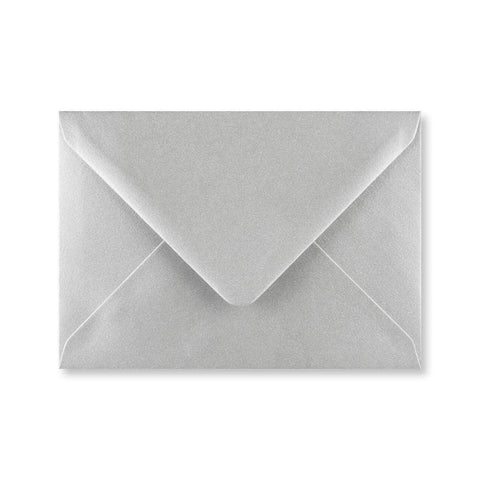 C6 Coloured envelopes for A6 Greeting Cards Wedding Invitation Crafts 114x162mm - Pack of 30 envelopes (Metallic Silver)
