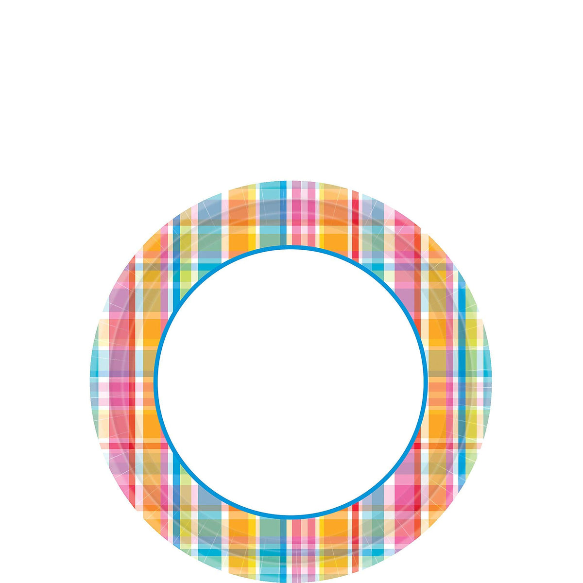 AmscanBright Border Party Plate, 6.75", 40 Ct.